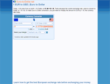 Tablet Screenshot of euro-to-dollar.net